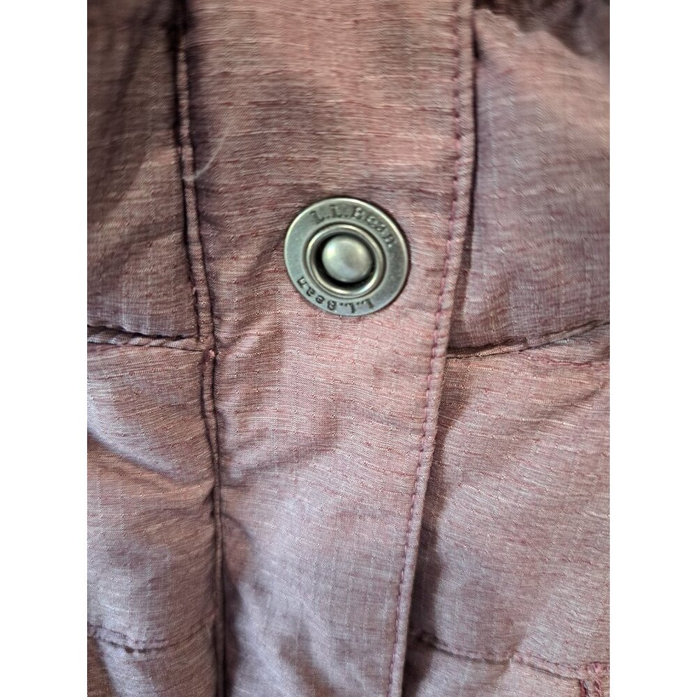 L.L. Bean Downtek Women's Down Puffer Coat Jacket Full Zip Med Heathered Purple - Picture 4 of 11